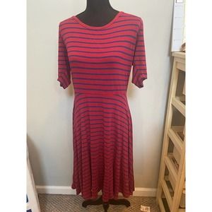 LuLaRoe Dress Red w/ Navy Stripes